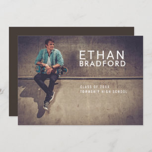 Invitation Fête de remise des diplômes élégante de photo