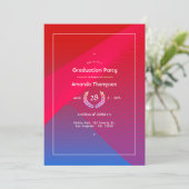 Invitation Fête de remise des diplômes Geometric Glow (Debout devant)
