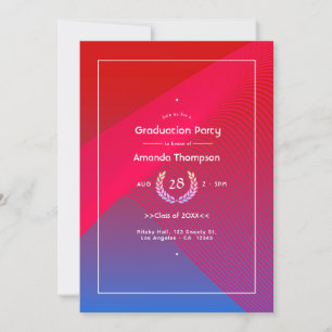 Invitation Fête de remise des diplômes Geometric Glow