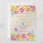 Invitation Fête de remise des diplômes Luau (Dos)