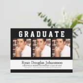 Invitation Fête de remise des diplômes masculine sportive de (Debout devant)