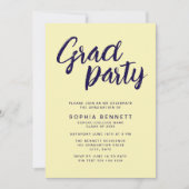 Invitation Fête de Remise des Diplômes Moderne Chic Écriture (Devant)