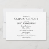 Invitation Fête de remise des diplômes moderne unique avec 4 (Dos)