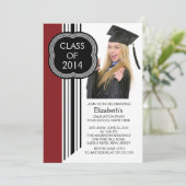 Invitation Fête de remise des diplômes noire marron moderne (Debout devant)