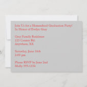 Invitation Fête de remise des diplômes personnalisée de (Dos)