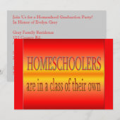 Invitation Fête de remise des diplômes personnalisée de (Devant / Derrière)