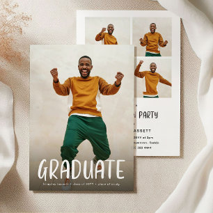 Invitation Fête de remise des diplômes photo MODERNE GRADUÉ 4