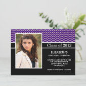 Invitation Fête de remise des diplômes pourpre moderne de (Debout devant)