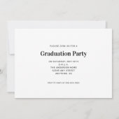 Invitation Fête de Remise des Diplômes Simple Classique 3 Pho (Dos)