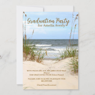 Invitation Fête de remise des diplômes sur la plage