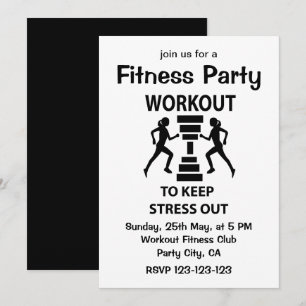 Invitation Fête de remise en forme Exercice de fitness Fête d