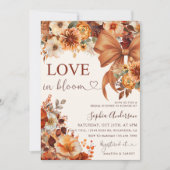 Invitation Fête de Rentrée de Mariage Rustique Amour en Fleur (Devant)