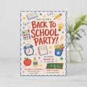 Invitation Fête de rentrée scolaire (Debout devant)
