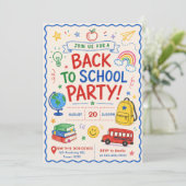 Invitation Fête de rentrée scolaire (Debout devant)
