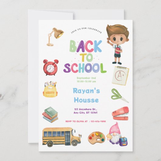 Invitation Fête de rentrée scolaire (Devant)