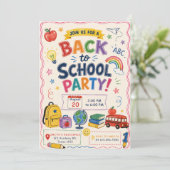 Invitation Fête de rentrée scolaire (Debout devant)