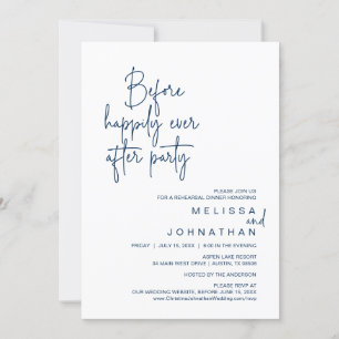 Invitation Fête de répétition de mariage avant le bonheur éte