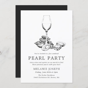Invitation Fête de répétition Pearl Party Style minimal