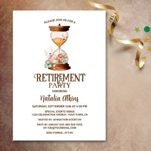 Invitation Fête de retraite à Hourglass