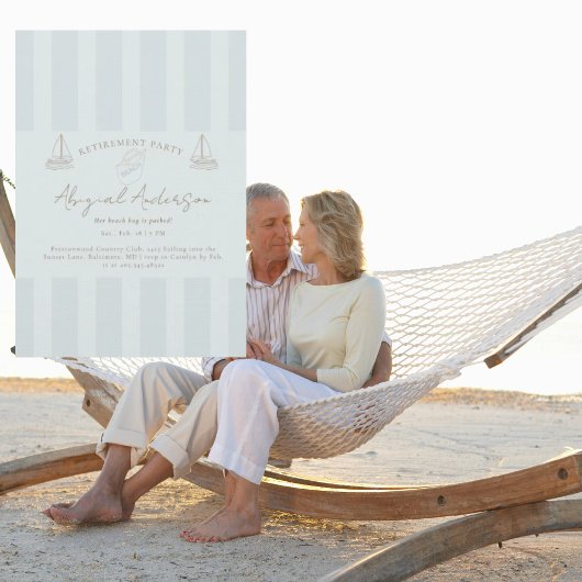 Invitation Fête de retraite à la plage 