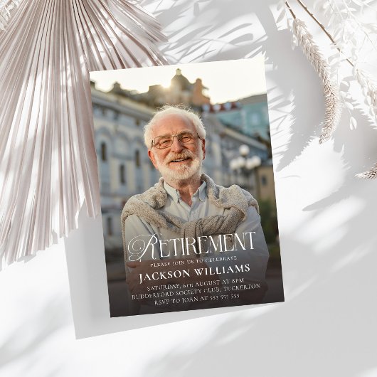 Invitation Fête de retraite avec photo personnalisée