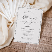 Invitation Fête de retraite avec une écriture calligraphique