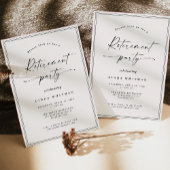 Invitation Fête de retraite avec une écriture calligraphique