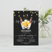 Invitation Fête de retraite Bière et vin Sip Sip Hourra (Debout devant)