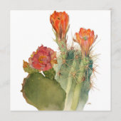Invitation Fête de retraite Cactus Floral Aquarelle Script (Dos)