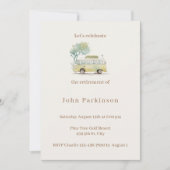Invitation Fête de retraite Camionnette aquarelle (Devant)