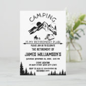 Invitation Fête de retraite Camping (Debout devant)