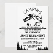Invitation Fête de retraite Camping (Devant / Derrière)