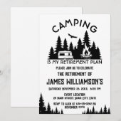 Invitation Fête de retraite Camping (Devant / Derrière)