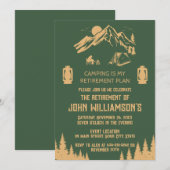 Invitation Fête de retraite Camping (Devant / Derrière)