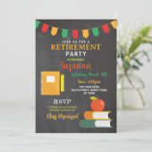 Invitation Fête de retraite Classe libérée Professeur (Debout devant)