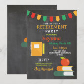 Invitation Fête de retraite Classe Rejetée Professeur (Devant / Derrière)
