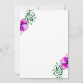 Invitation Fête de retraite Courbe florale d'aquarelle violet (Dos)