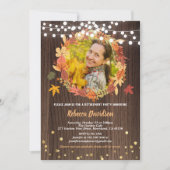 Invitation Fête de retraite d'automne photo rustique (Devant)