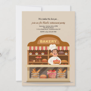 Invitation Fête de retraite de boulanger