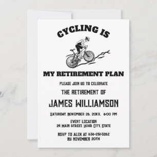 Invitation Fête de retraite de cyclisme à la retraite