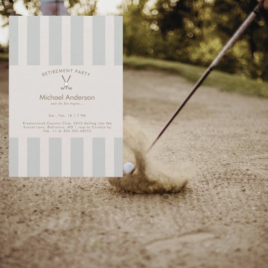 Invitation Fête de retraite de golf neutre