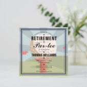 Invitation Fête de retraite de golf stylée (Debout devant)