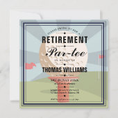 Invitation Fête de retraite de golf stylée (Devant)