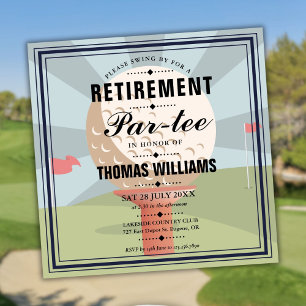 Invitation Fête de retraite de golf stylée