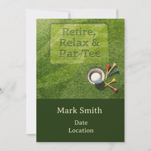 Invitation Fête de RETRAITE DE GOLF sur le green (Devant)