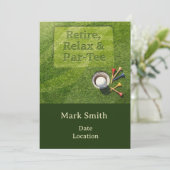 Invitation Fête de RETRAITE DE GOLF sur le green (Debout devant)