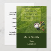 Invitation Fête de RETRAITE DE GOLF sur le green (Devant / Derrière)