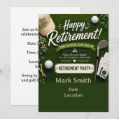 Invitation Fête de RETRAITE DE GOLF sur le green (Devant / Derrière)