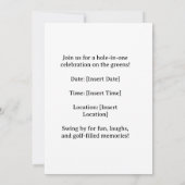 Invitation Fête de RETRAITE DE GOLF sur le green (Dos)