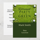 Invitation Fête de RETRAITE DE GOLF sur le green (Devant / Derrière)
